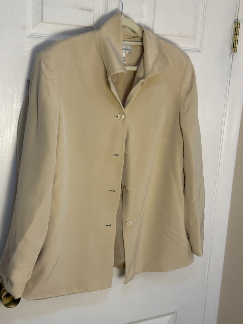 Rena Rowan Cream Single-Breasted Women's Blazer 14